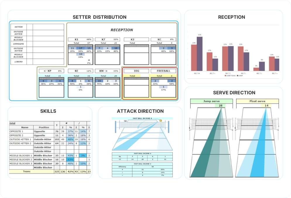 Professional volleyball statistic and performance analysis